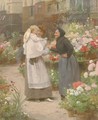 A Flower Seller Offering a Flower to a Child - Victor-Gabriel Gilbert