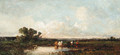 Landscape with washerwomen - Leon Victor Dupre