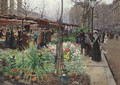 A Flower Market, Paris - Victor Barvitius