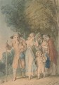 An illustration to Oliver Goldsmith's 'The Deserted Village' On the way to market - Thomas Stothard