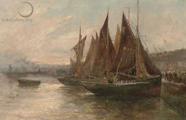 Boulogne Harbour - Thomas Sidney Cooper