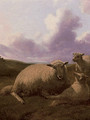 Sheep on a hillside - Thomas Sidney Cooper