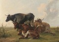 Cattle resting in an extensive landscape - Thomas Sidney Cooper