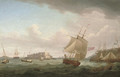 A merchantman and other vessels off Castle Cornet, Guernsey 2 - Thomas Whitcombe