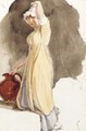 A young woman carrying a jug of water - Thomas Uwins