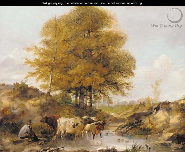 Cattle watering 2 - Thomas Sidney Cooper