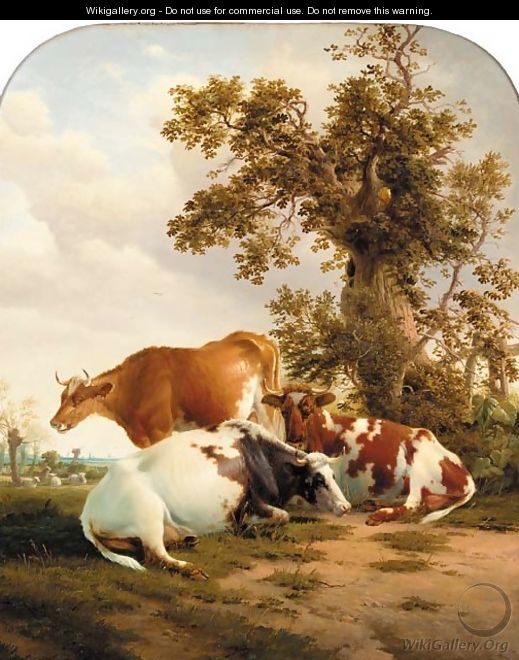 Cattle resting in a meadow 2 - Thomas Sidney Cooper
