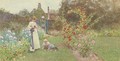 Playmates in a summer garden - Thomas Lloyd
