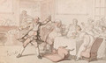 A mad dog in a dining room - Thomas Rowlandson
