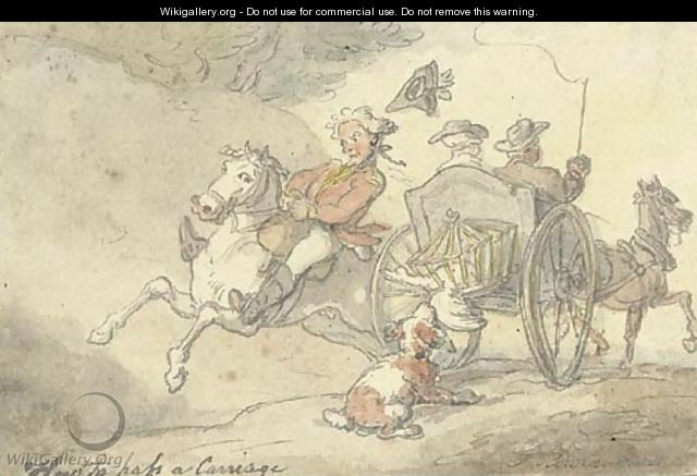How to pass a carriage - Thomas Rowlandson