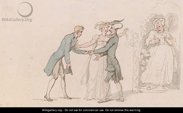 Dr. Syntax and a young couple - Thomas Rowlandson