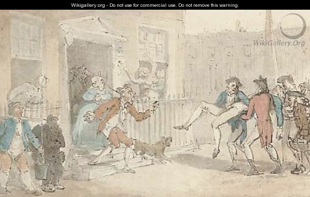 After the duel - Thomas Rowlandson