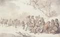 A skating party on the Serpentine, London - Thomas Rowlandson