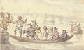 A river ferry on the Thames - Thomas Rowlandson