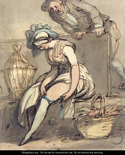 The Fairing or trying on the New Garters - Thomas Rowlandson