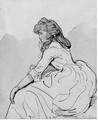 Study of a young lady, in profile - Thomas Rowlandson