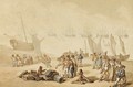 Passengers alighting from a ferry - Thomas Rowlandson