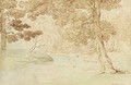 Landscape study with figures resting beneath a tree - Thomas Rowlandson
