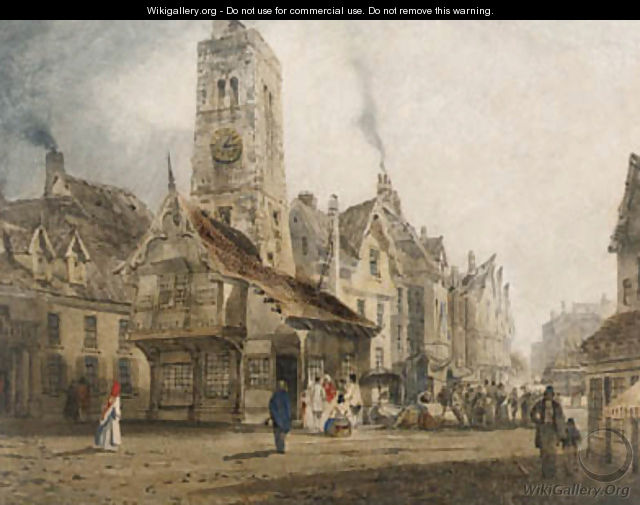 View of a market square - Thomas Shotter Boys