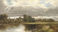 View towards Hampton Court from the Moseley - Thomas Shotter Boys