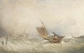 A fishing smack in high seas - Thomas Sewell Robins