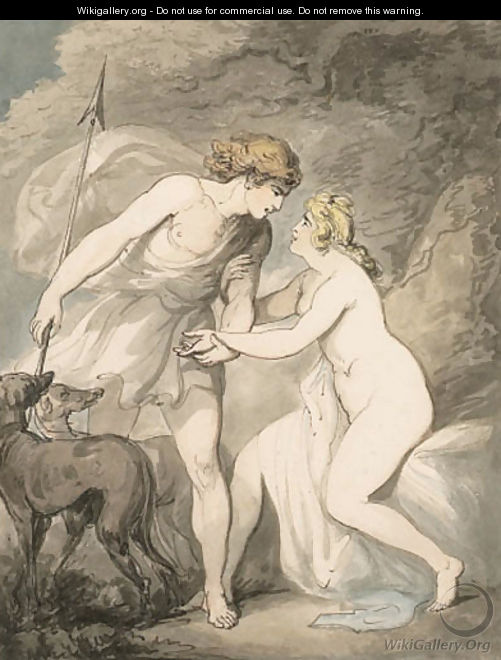 Venus and Adonis - Thomas Rowlandson