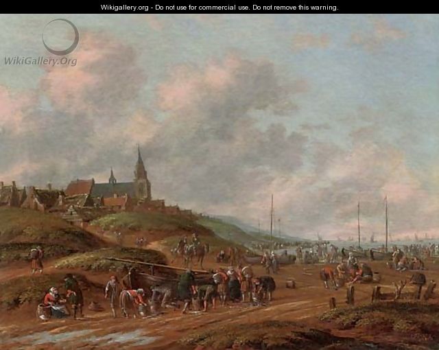 A view of the beach at Egmond aan Zee with fisherman selling their catch - Thomas Heeremans