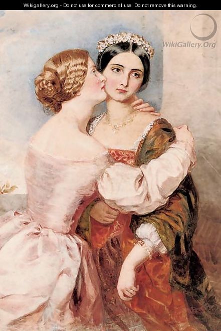 Portrait of Catherine and Bianca in a classical pose - Thomas Heaphy