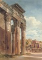 The Temple of Antoninus and Faustina in the Forum, Rome - Thomas Hartley Cromek