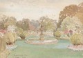 The fountain at Groombridge Place, Kent (illustrated); and The walled garden - Thomas H. Hunn