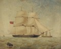 H.M. brig Sea Lark running inshore - Thomas Goldsworth Dutton