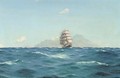 A brigantine off what is thought to be Tenerife - Thomas Jacques Somerscales