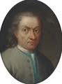 Portrait of a gentleman, small quarter-length, in a grey jacket - Thomas Hudson