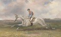 A jockey on a grey in full gallop - Thomas Hillier Mew