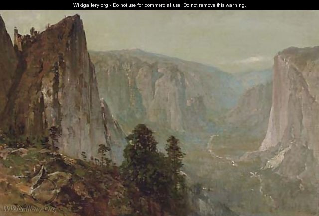 Westward View from Union Point, Yosemite Valley - Thomas Hill