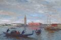 Gondolas before the Dogana, Venice - Thomas Ludwig Herbst