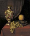 Still Life with Vase, Grapes and Books - Thomas H. Hope