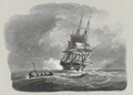 A dismasted frigate in heavy seas - Thomas L. Hornbrook