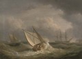 Riding out the gale off the Ness - Thomas Luny