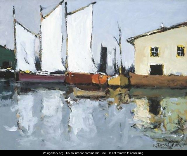 Three White Sails - Thomas Hunt