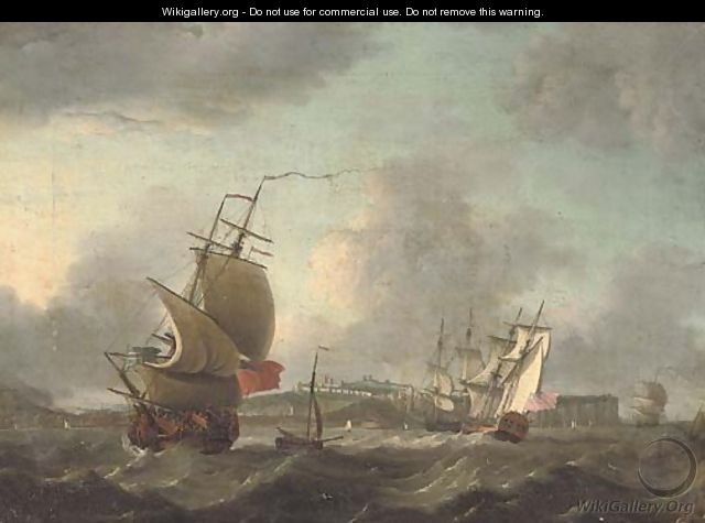Warships jostling in the Channel off Dover - Thomas Mellish