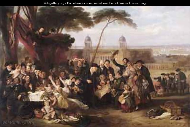 The Greenwich Pensioners Commemorating Trafalgar - John Burnet