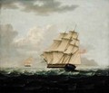 A British Frigate in Pursuit of a French Frigate - Thomas Buttersworth