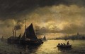 Dawn and dusk on an estuary - William A. Thornley or Thornbery