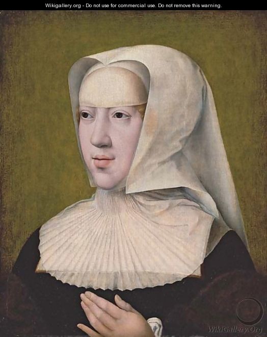 Portrait of the Archduchess Margaret of Austria (1480-1530) - (after) Bernard Van Orley