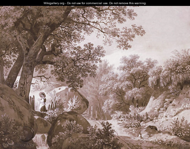 Jeune fille a la cascade, 1844 - Wolfgang-Adam Toepffer