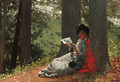 Girl Reading Under an Oak Tree - Winslow Homer