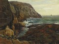 Waves Crashing on the Rocks - Wilson Henry Irvine