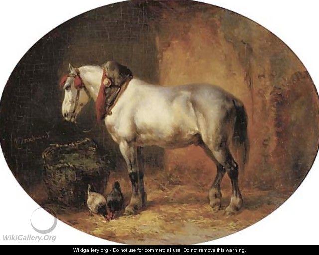 A grey in a stable - Wouterus Verschuur