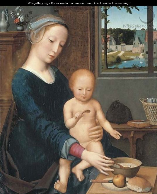 The Virgin and Child with the Milk Soup - (after) Gerard David